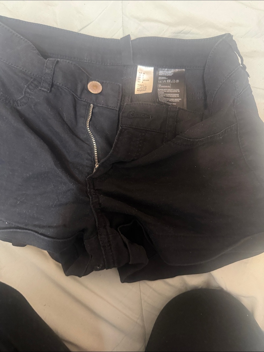 H&M Black Women's Denim Jean Shorts